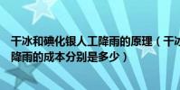 干冰和碘化銀人工降雨的原理(干冰人工降雨和溴化銀人工降雨的成本分別是多少)