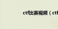 ctf比賽視頻(ctf主題)