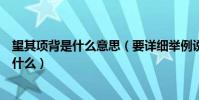 望其項背是什么意思(要詳細舉例說明用法喲!其反義詞是什么)