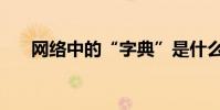 網絡中的“字典”是什么(有什么用)