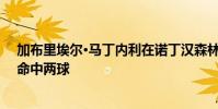 加布里埃爾·馬丁內利在諾丁漢森林隊第三輪失利的比賽中命中兩球