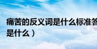 痛苦的反義詞是什么標準答案(痛苦的反義詞是什么)
