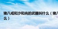 豬八戒和沙和尚的武器叫什么(豬八戒和沙和尚的武器是什么)