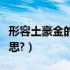形容土豪金的說法（網絡詞語土豪金是什么意思?）