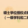 碩士學位授權點和碩士專業學位授權點是什么意思有啥區別（一級學科和二級學科的區別是）