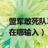 盟軍敢死隊3教程（盟軍敢死隊3中文版秘籍在哪輸入）