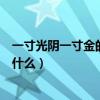 一寸光陰一寸金的下一句搞笑（一寸光陰一寸金的下一句是什么）