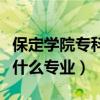 保定學院專科有什么專業嗎（保定學院專科有什么專業）