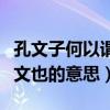 孔文子何以謂之文也的意思（孔文子何以謂之文也的意思）