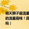明天獅子座流星雨在哪個方向誰知道阿（我很想看11月17日的流星雨哇！具體方位是多少 在哪看好一些阿 今晚適合看嗎）