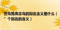 誓鳥冤禽志鳥的別名含義是什么(“誓鳥”“冤禽”“志鳥”個別名的含義)