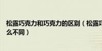 松露巧克力和巧克力的區別(松露巧克力與平常巧克力有什么不同)