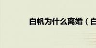 白帆為什么離婚(白帆歌詞)