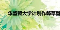 華盛頓大學計劃作弊草管理研究實地日