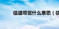 信道帶寬什么意思(信道是什么)