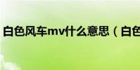 白色風車mv什么意思(白色風車mv女主角)