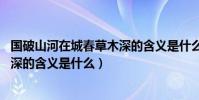 國破山河在城春草木深的含義是什么(國破山河在,城春草木深的含義是什么)