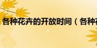 各種花卉的開放時間(各種花卉的開放時間)