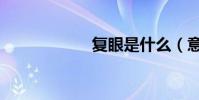 復眼是什么(意思)