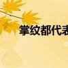 掌紋都代表什么（掌紋都代表什么啊）