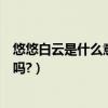 悠悠白云是什么意思（歲月悠悠和白云悠悠的悠悠意思一樣嗎?）