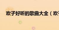 歡子好聽的歌曲大全(歡子好聽的歌曲)