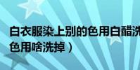 白衣服染上別的色用白醋洗(白衣服染上別的色用啥洗掉)