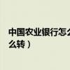 中國農業銀行怎么開通網上轉賬（中國農業銀行網上轉賬怎么轉）