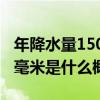 年降水量1500毫米（平均年降雨量超過2000毫米是什么概念）