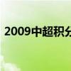 2009中超積分榜排名榜（2009中超積分榜）