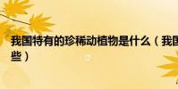 我國特有的珍稀動植物是什么(我國特有的珍稀動植物有哪些)