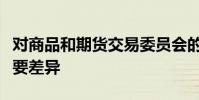 對商品和期貨交易委員會的類似提議包含了主要差異