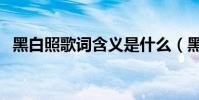黑白照歌詞含義是什么(黑白照歌詞介紹)