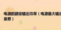 電源的額定輸出功率(電源最大輸出功率峰值額定各是什么意思)