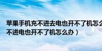 蘋果手機充不進去電也開不了機怎么辦(蘋果手機沒電后充不進電也開不了機怎么辦)