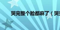 哭完整個臉都麻了(哭完整版歌詞)