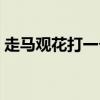 走馬觀花打一個生肖（走馬觀花打一個生肖）