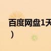 百度網盤1天超級vip怎么獲取（百度網盤 1t）
