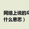 網絡上說的烏龍什么意思（網絡上的擺烏龍是什么意思）