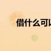 借什么可以不還（借什么可以不還?）