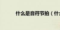 什么是音符節拍(什么是音符)