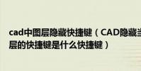 cad中圖層隱藏快捷鍵(CAD隱藏當前圖層和只顯示當前圖層的快捷鍵是什么快捷鍵)