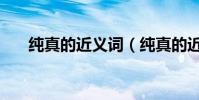 純真的近義詞(純真的近義詞是什么)