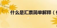 什么是匯票簡單解釋(什么是匯票)