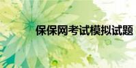 保保網考試模擬試題(保保網)