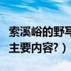 索溪峪的野寫了什么的野（誰知到索溪峪的野主要內容?）
