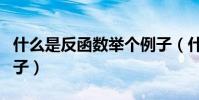 什么是反函數舉個例子(什么是反函數舉個例子)