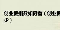 創業板指數如何看(創業板指數咋看代碼是多少)
