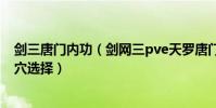 劍三唐門內功(劍網三pve天羅唐門秘籍(要完整的)和奇穴選擇)