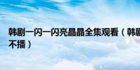 韓劇一閃一閃亮晶晶全集觀看(韓劇一閃一閃亮晶晶為什么不播)